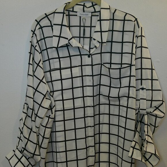 Women’s Calvin Klein Button Up Blouse Size 1X - Picture 1 of 11